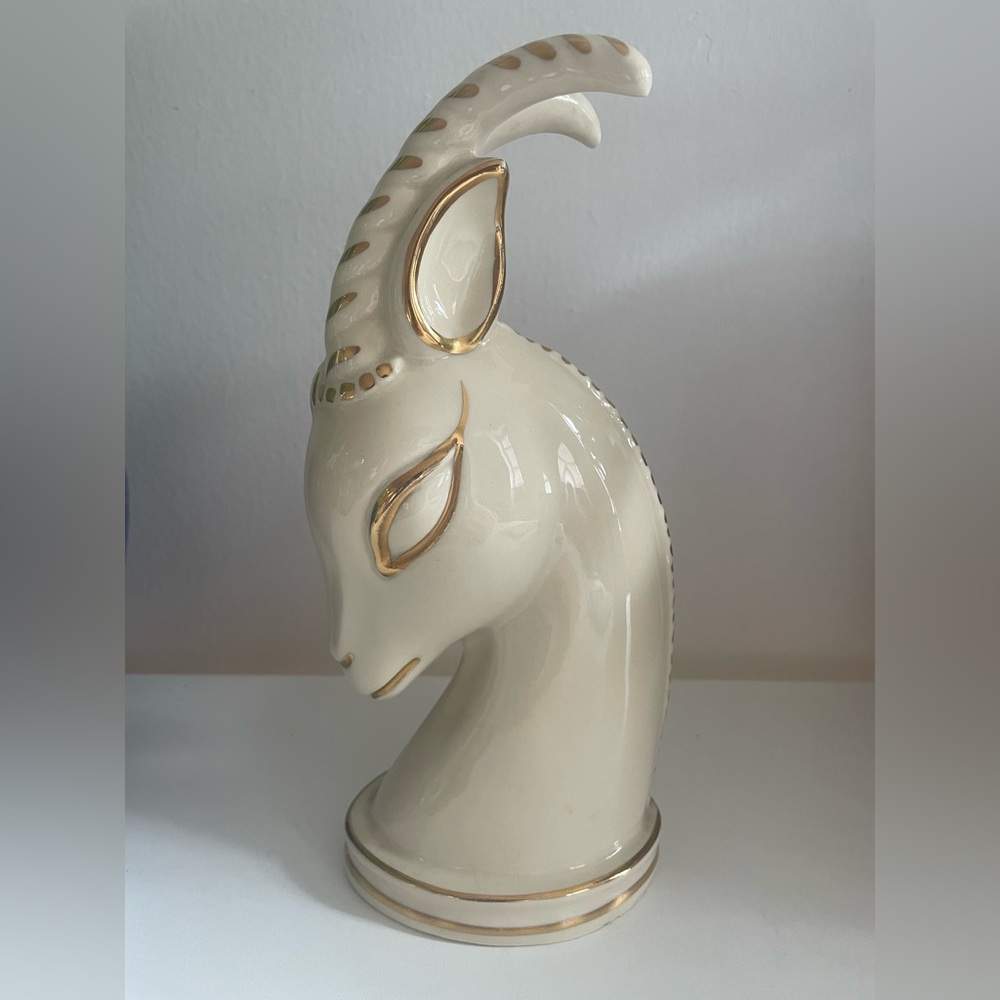 Vintage Ceramic Gazelle Figurine Statuette